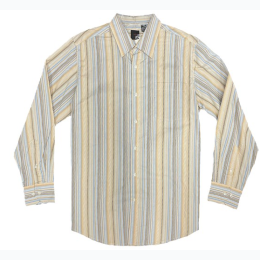 Men's Long Sleeve Button Down Striped Shirt