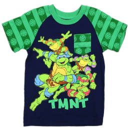 Toddler Boy TMNT Graphic Contrast Sleeve T-Shirt