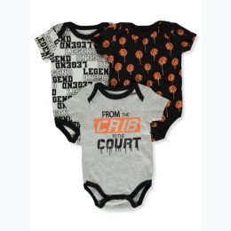 Newborn Boy 3-Pack Crib to Court Basketball Bodysuits