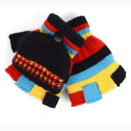 Kid's Convertible Mittens - Ages 2 - 5 - Black as Shown