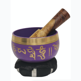 Violet Purple 3"D Tibetan Singing Bowl Set