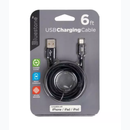 Bluestone™ 6ft Apple Sync & Charge USB Cable in Black