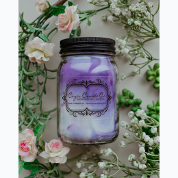 Coyer Mason Jar Swirled Soy Candle - Lavender & Vanilla - 16 oz