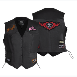 Rocky Mountain Hides™ Ladies Solid Genuine Buffalo Leather Concealed Carry Vest