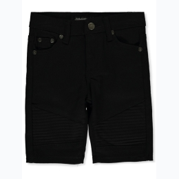 Boy's California Republic Denim Moto Shorts in Black