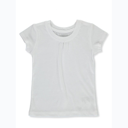 Infant Girl French Toast Crew Neck Tee in White