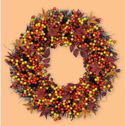20″ Fall Berry Wreath