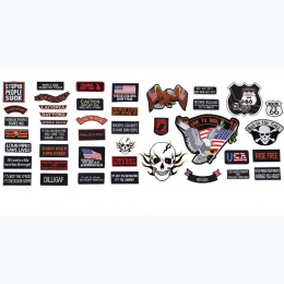 Live To Ride® 42pc Embroidered Motorcycle Patch Set