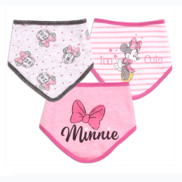 Infant Minnie Mouse Too Cute 3pk Bibs