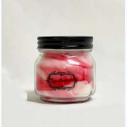 Coyer Mason Jar Swirled Soy Candle - Watermelon Lemonade- 8 oz