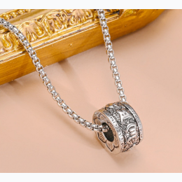 Unisex Tibetan Silver Bead Necklace