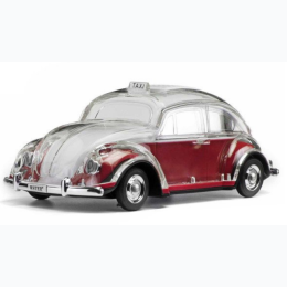 Crystal Clear Beetle Style Design Taxi Car Portable Bluetooth Speaker - 4 Color Options