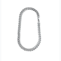 Men's Vintage Titanium Steel Non-Fade Franco Chain Link Necklace - 20" L