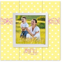 Sunshine Daisies: Joyful 4x4 Picture Frame