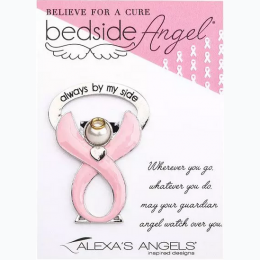 Believe For A Cure Pink Ribbon Bedside Angel
