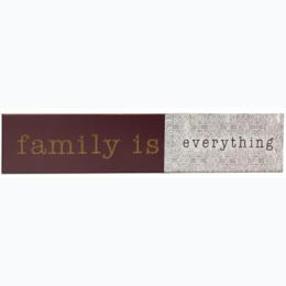 Horizontal Burgundy Family is Everything Wood Sign