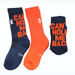 Youth 3 Pack Under Armor Team Socks - Size 9-11 - 2 Colors