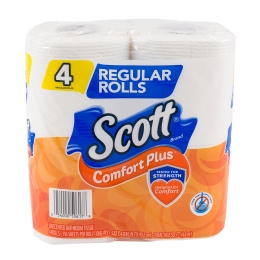 Scott Comfort Plus Bathroom Tissue, 4-ct.