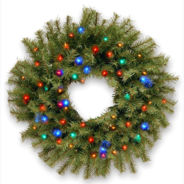 24″ Pine Wreath, Multi