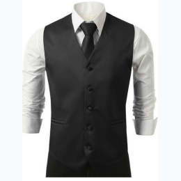 Men's Solid Color Dress Vest Necktie Set - 3 Color Options