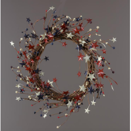 Americana Wreath - Berries And Tin Stars