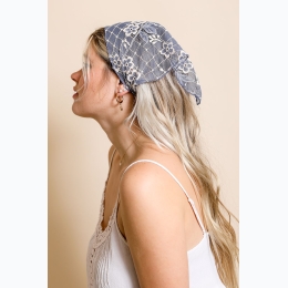 Bohemian Floral Lace Headscarf - 2 Color Options
