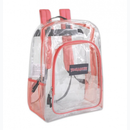 Trailmaker Deluxe 17 Inch Clear w/ Coral Backpack