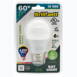 9W LED A19 - Indoor - Light Bulb Daylight