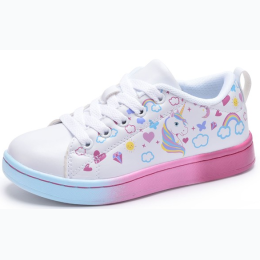 Girl's Casual Unicorn Sneaker - 2 Color Options