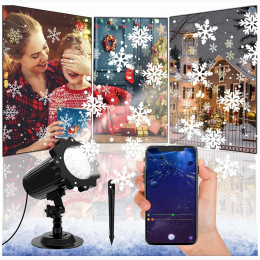 NCUUBR Christmas Snowflake Projector Light – Wireless Controlled