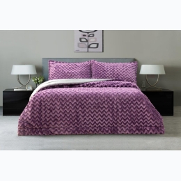 Regal Comfort® Faux Fur™ Luxury Filled Plush Bed Set - Amethyst Wave