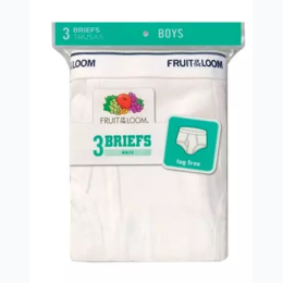 Boy's 3 Pack Fruit Of The Loom Briefs