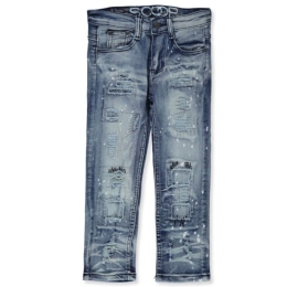 Boy's LR Scoop Drip & Rip Jeans in Medium Blue - Size 4-7