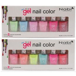 Nabi 6 Color Neon Gel Nail Polish Set