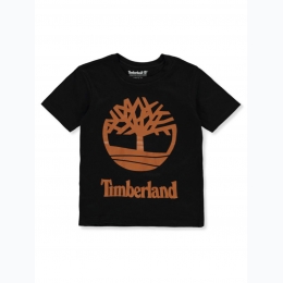 Boy's TIMBERLAND Classic Tree Logo T-Shirt in Black