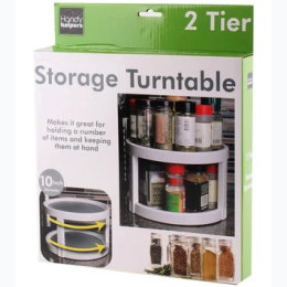 Two-Level Turntable Spice Storage Rack