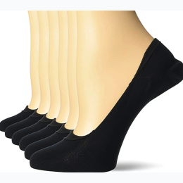 Women's 'Hanes' Black Ballerina Ultra Low Socks 6 Pack