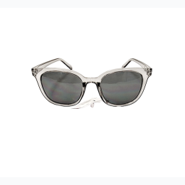 Unisex Clear Grey Framed UVA-UVB Lens Protection Sunglasses