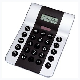 Black and Silver Dual Powered Calculator