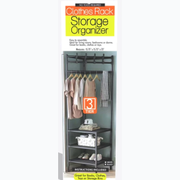 3-Tier Corner Clothing Shoes Storage Organizer - Colors may vary