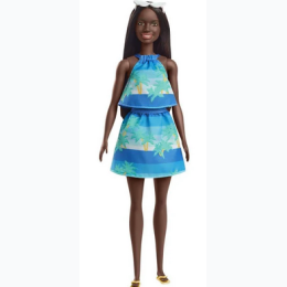 Barbie The Ocean Doll - Blue & Green Palm Dress