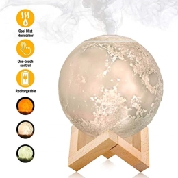 USB Lighted Moon Lamp & Cool Mist Humidifier w/ Base