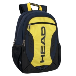 Head 18 Inch Backpack With Laptop Section - Navy/Yellow