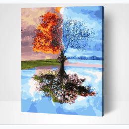 Paint By Number Kit - Four Seasons Tree