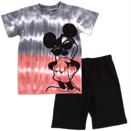 Toddler Boy Mickey Mouse Colorblock Tie-Dye Tee & Short Set