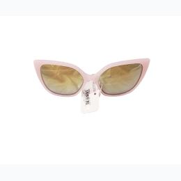 Ladies Pale Pink Rim Gold Mirror Lens UVA-UVB Sunglasses