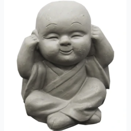 3.5" Decorative Happy Buddha Hear No Evil Statue