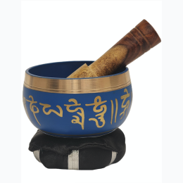 Indigo Blue 3"D Tibetan Singing Bowl Set