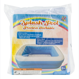 2 Ring Rectanqular Inflatable Pool- Blue