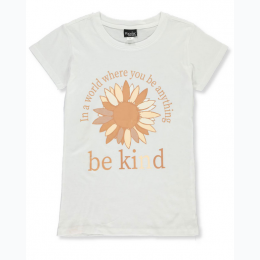Junior Girl Be Kind Flower T-Shirt
